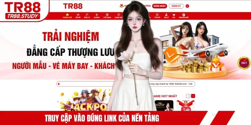 Truy cập vào đúng link của nền tảng